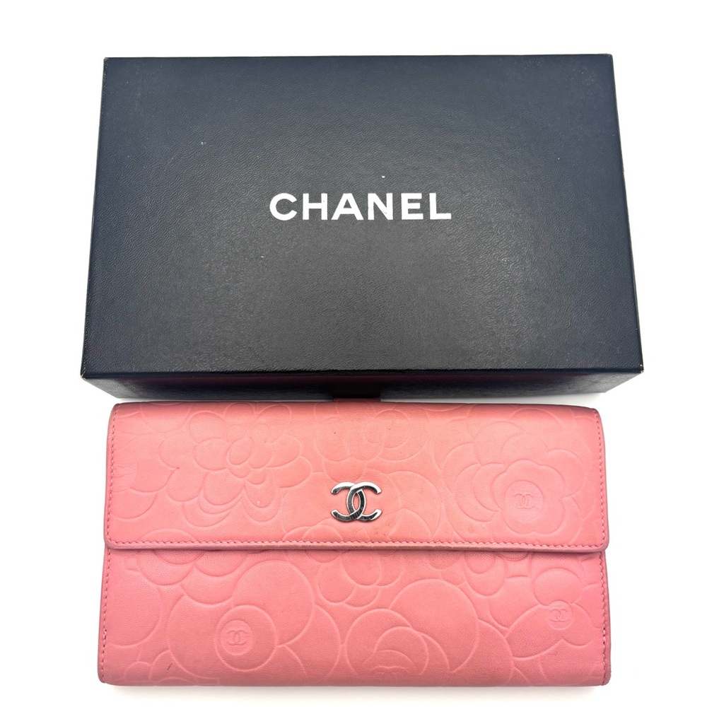 Chanel Pink Floral Camellia Wallet